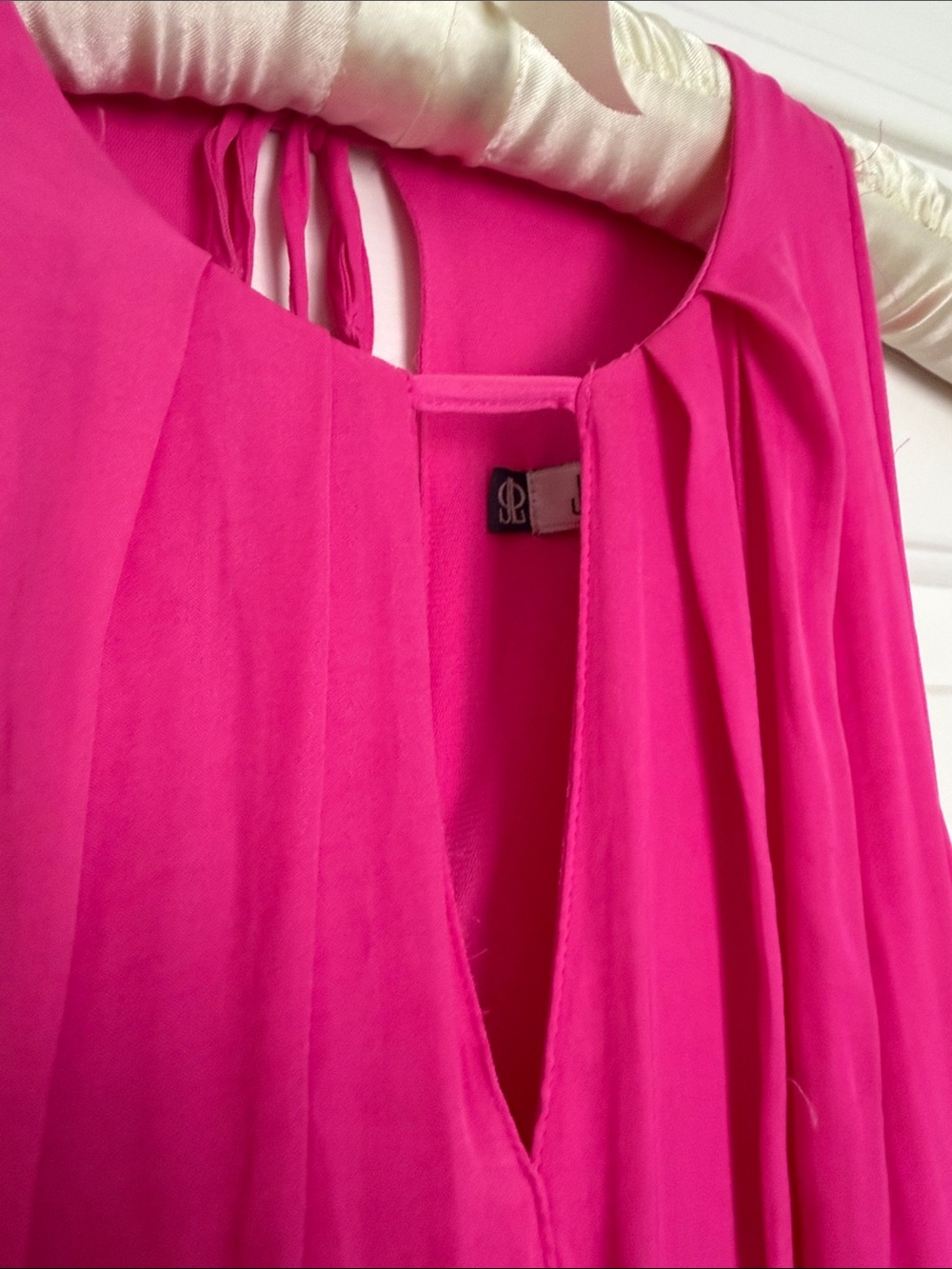 Jennifer Lopez Sleeveless Hot Pink Maxi Dress, size XL. NWOT perfect cute belt. - Picture 3 of 12